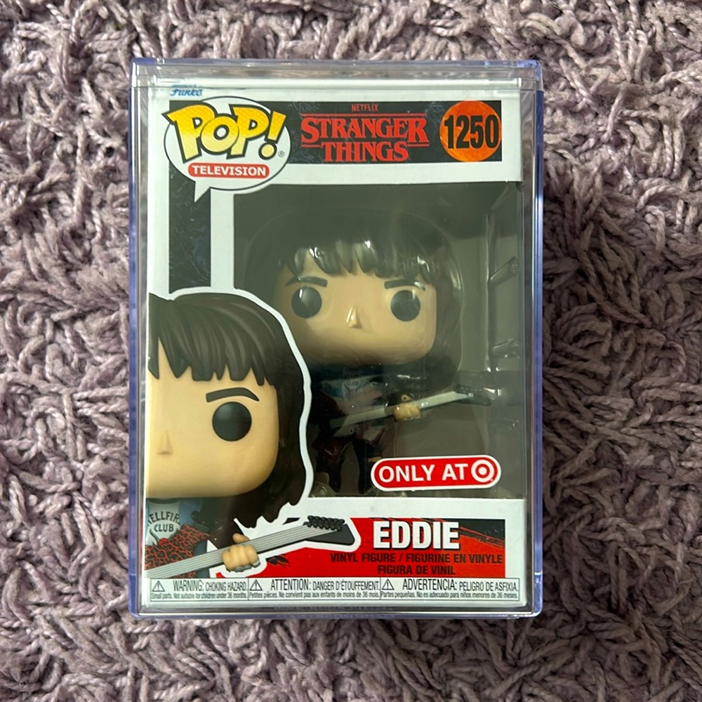 Eddie Munson (Stranger Things) Funko Pop Figure in plastic case